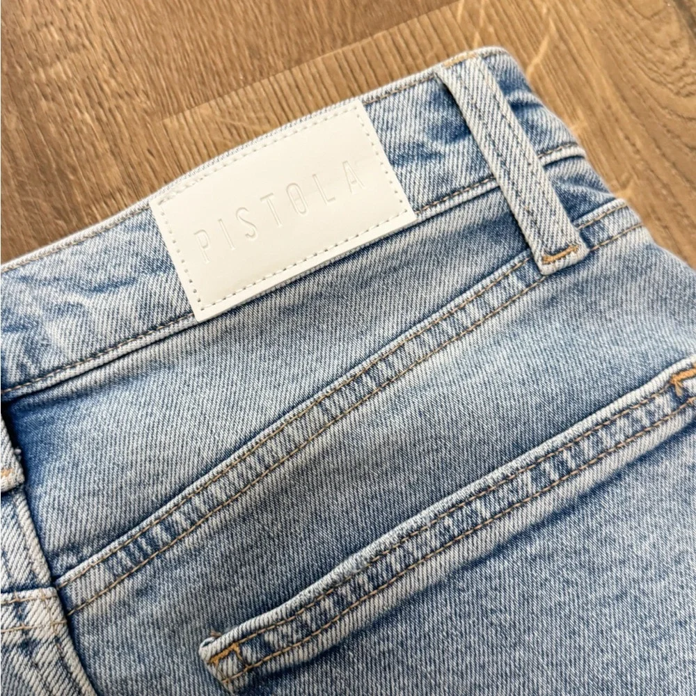 Pistola Lana Raw Hem Ankle Wide Leg Jeans Snowcat - Picture 9 of 12